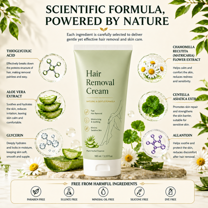 VeyraBare,Natural Gentle Hair Removal Cream | For Women & Men, Sensitive Skin-CDD