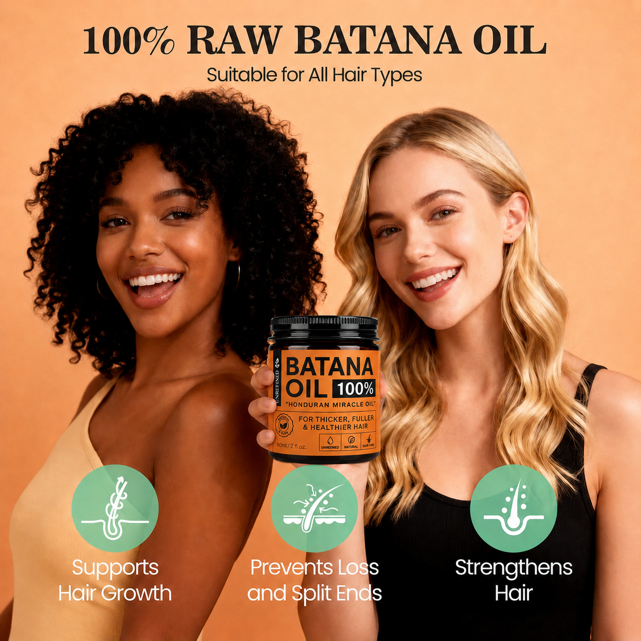 Batana Oil for Hair Growth,Raw Organic Batana Mask from Honduras🌱