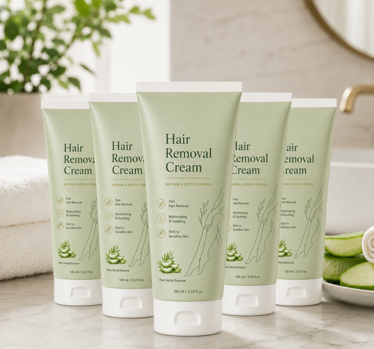 VeyraBare,Natural Gentle Hair Removal Cream | For Women & Men, Sensitive Skin-CDD
