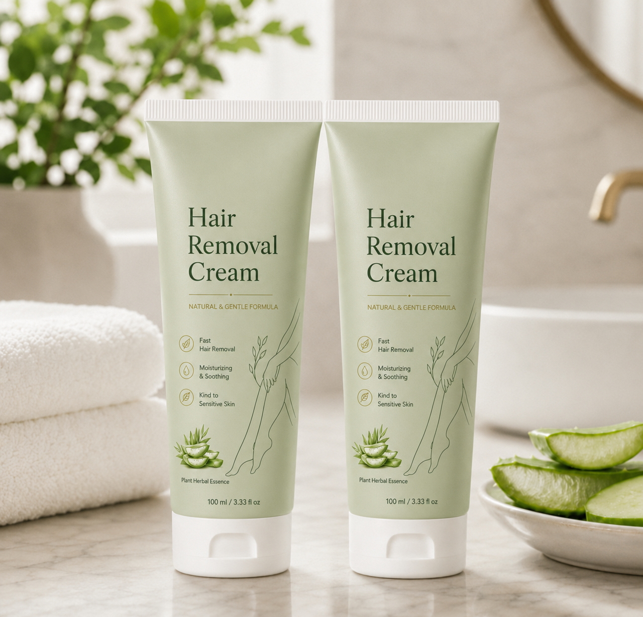 VeyraBare,Natural Gentle Hair Removal Cream | For Women & Men, Sensitive Skin-CDD