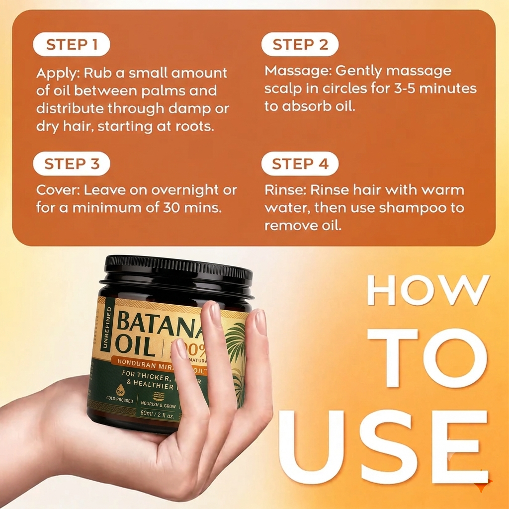 Batana Oil for Hair Growth,Raw Organic Batana Mask from Honduras🌱
